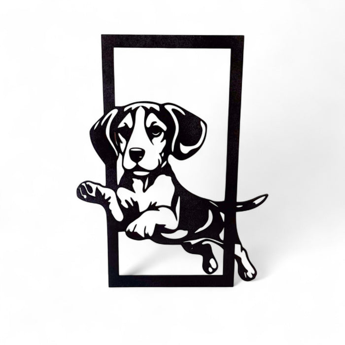 Wanddecoratie Beagle rechthoek