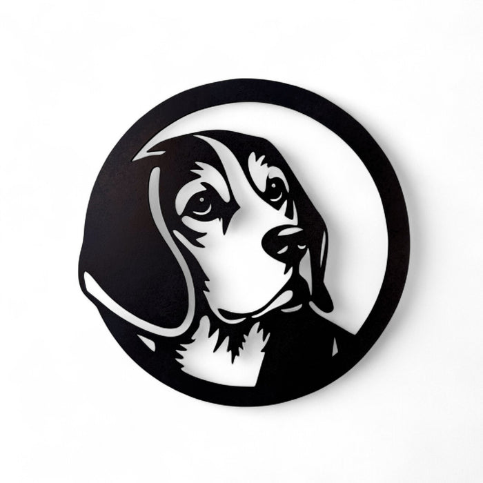 Wanddecoratie Beagle rond