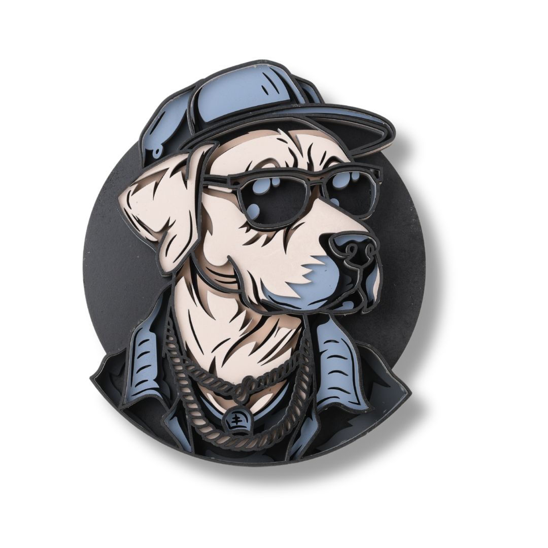 Wanddecoratie Labrador meerdere lagen