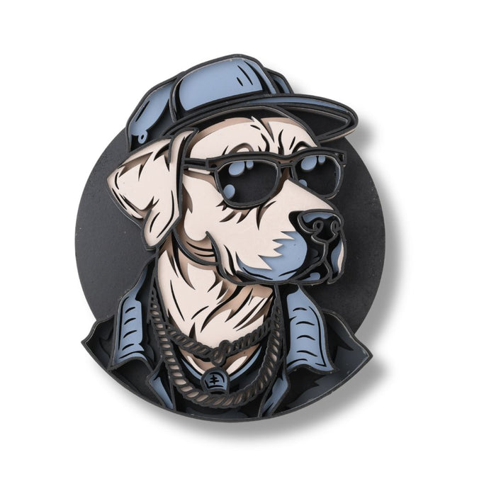 Wanddecoratie Labrador meerdere lagen