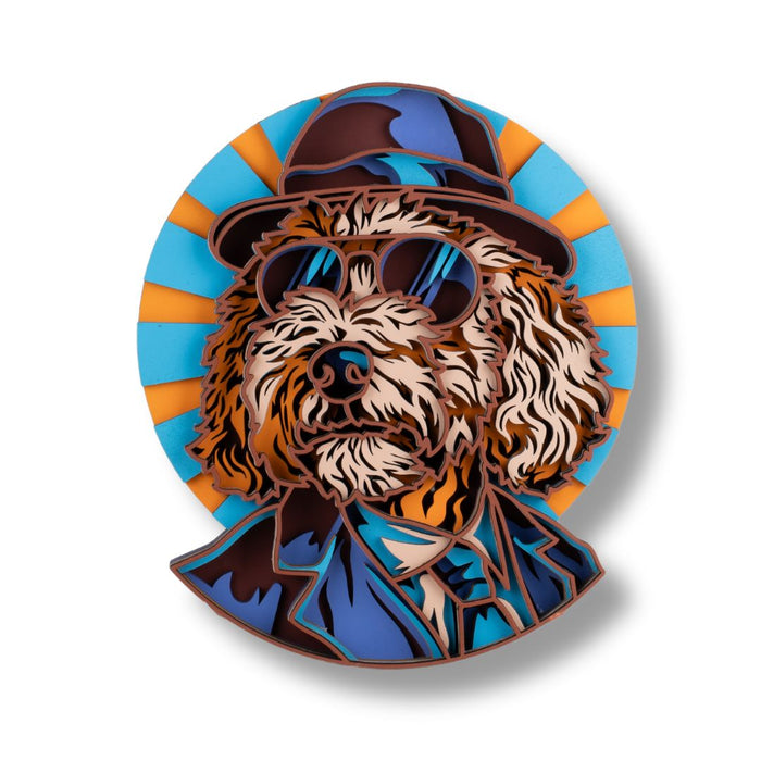 Wanddecoratie Doodle meerdere lagen