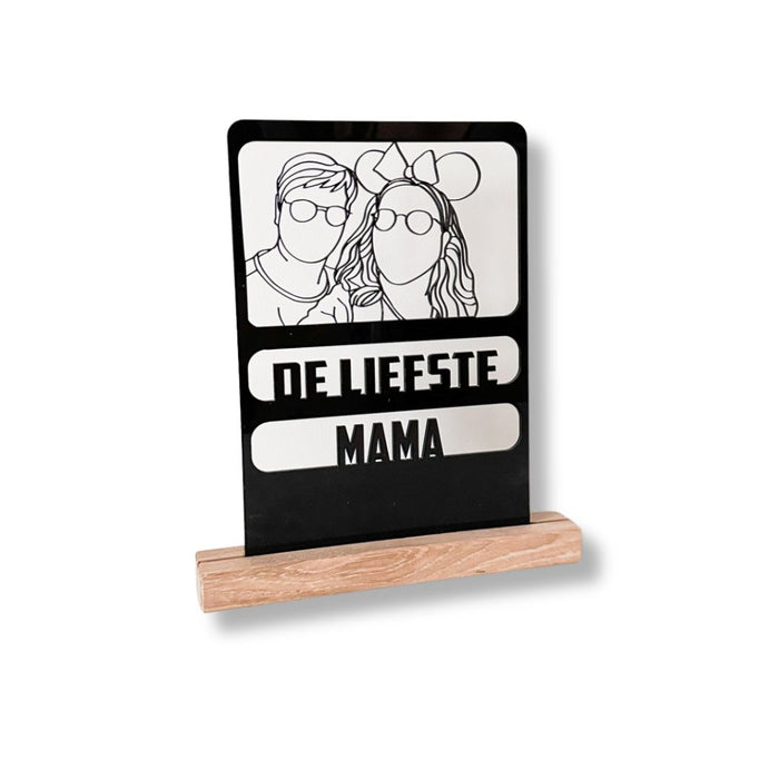 Gepersonaliseerde tekstraam met lijntekening