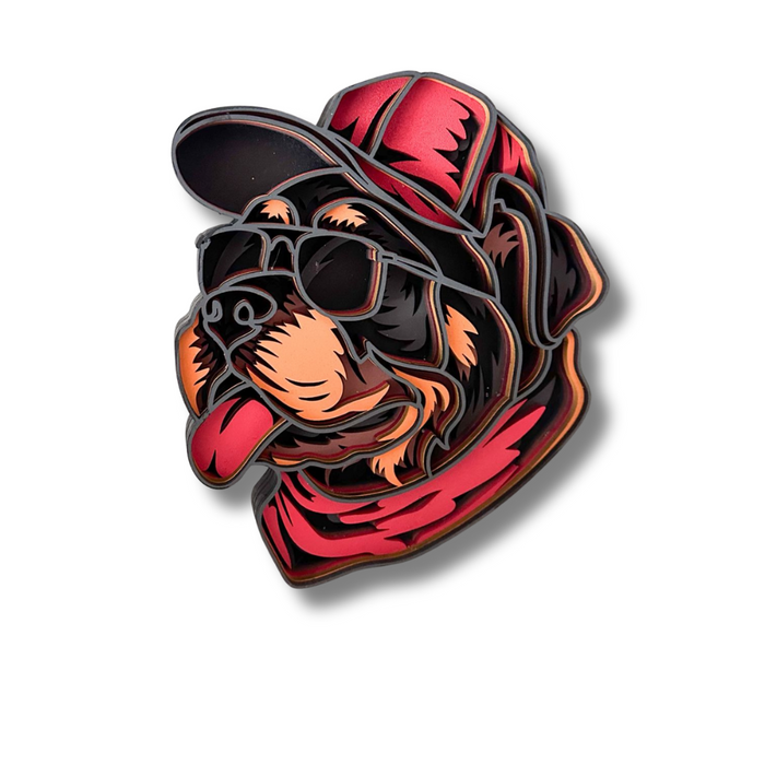 Wanddecoratie Rottweiler meerdere lagen