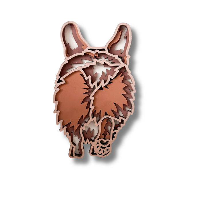 Wanddecoratie Corgi billen  meerdere lagen