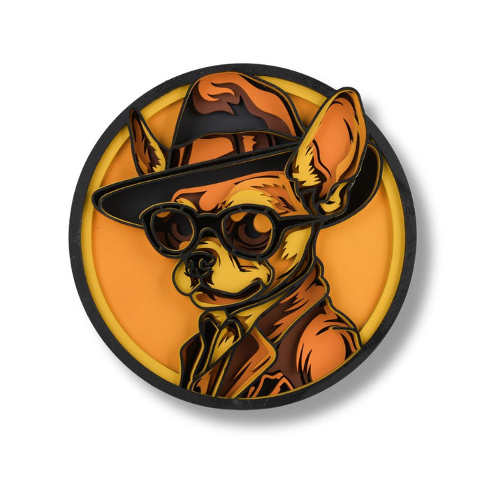 Wanddecoratie Chihuahua meerdere lagen